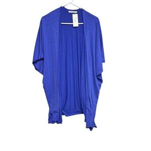Chris & Carol Royal Blue Open Front Cardigan size M NWT loose fit